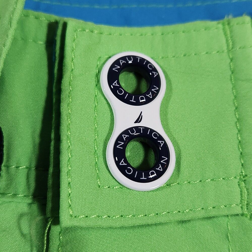 Nautica Green Light Blue Navy Blue Shorts 36W (Size XL)